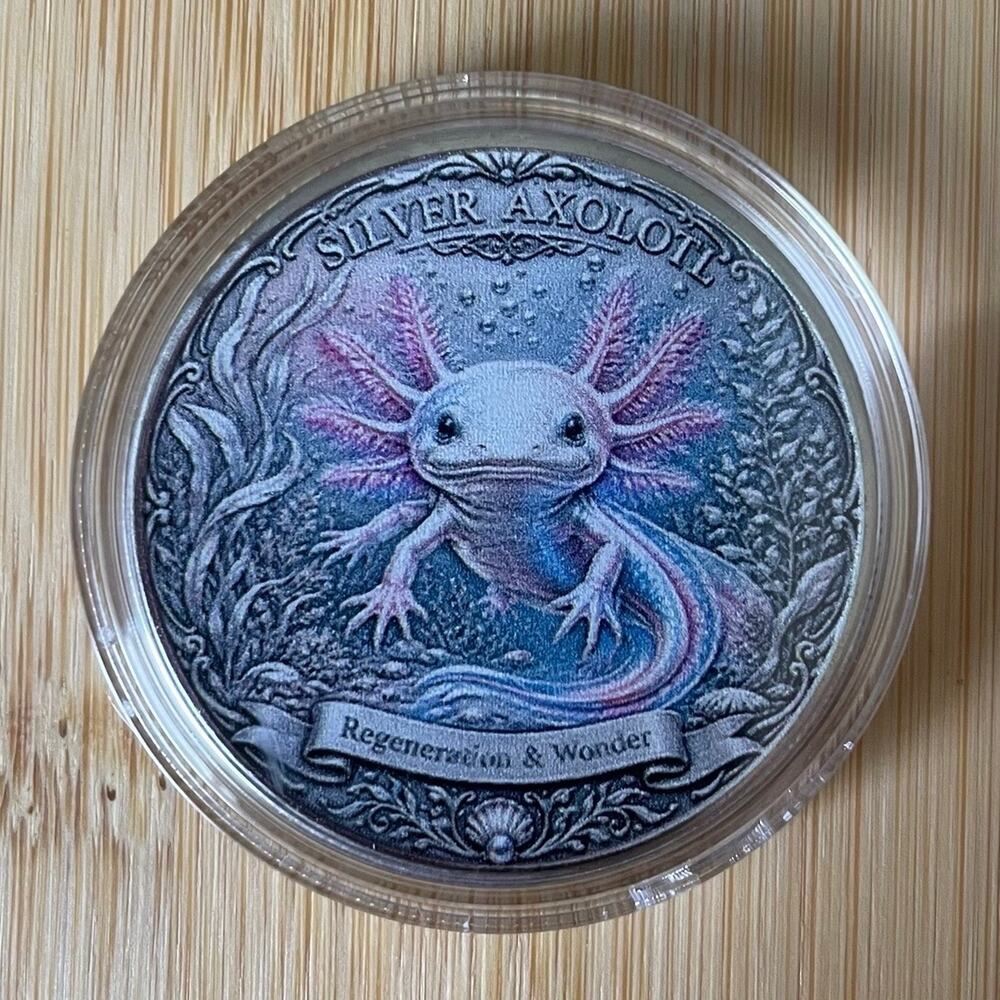 Axolotl Collectible Coin With Protective Case